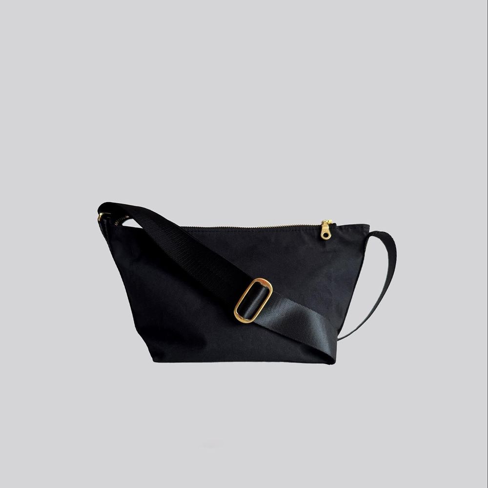 Bags and totes - A5 - Cotton Canvas Crossbody Bag in Black - MIMI BERRY