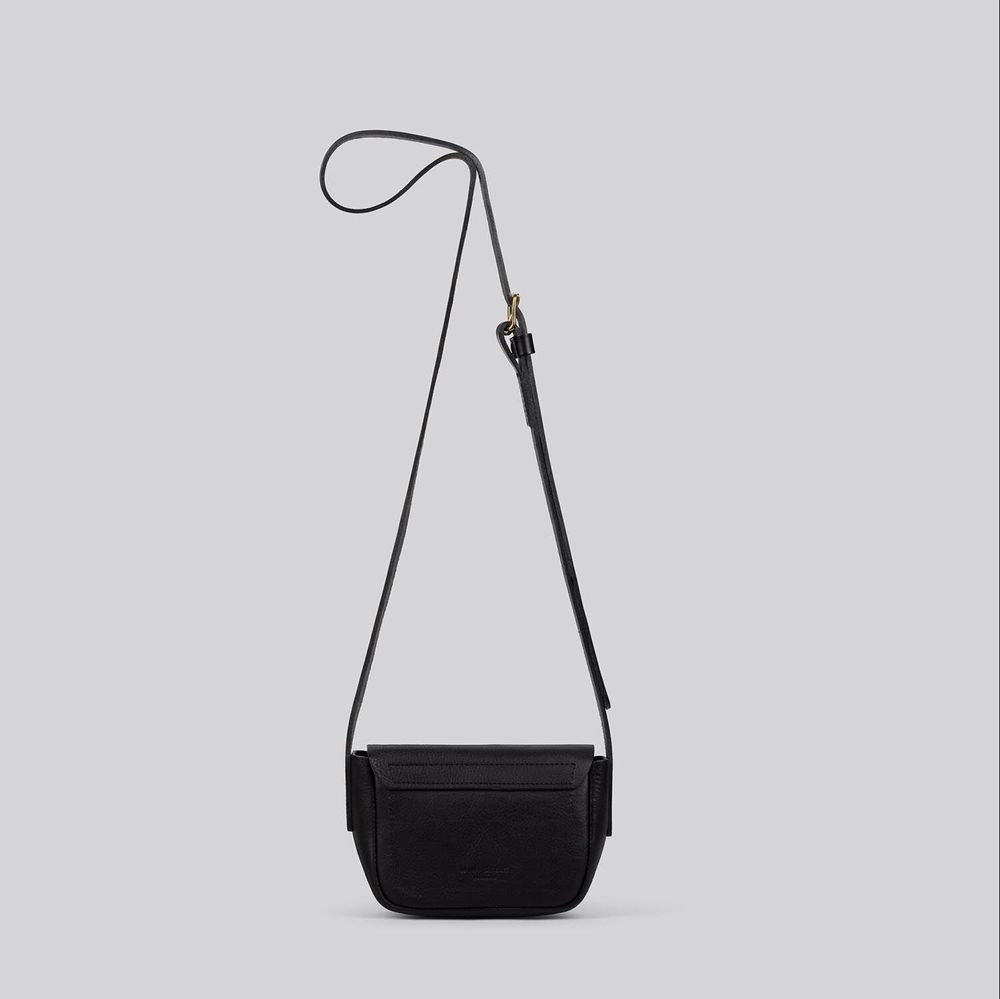 Bags and totes - Betty - Small Crossbody Bag in Grainy Black Leather - MIMI BERRY