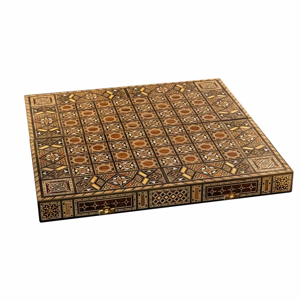 Gifts - Chess & Backgammon Set - Mosaic - MAISON ROSHI - LUXURY ENTERTAINMENT CABINETS