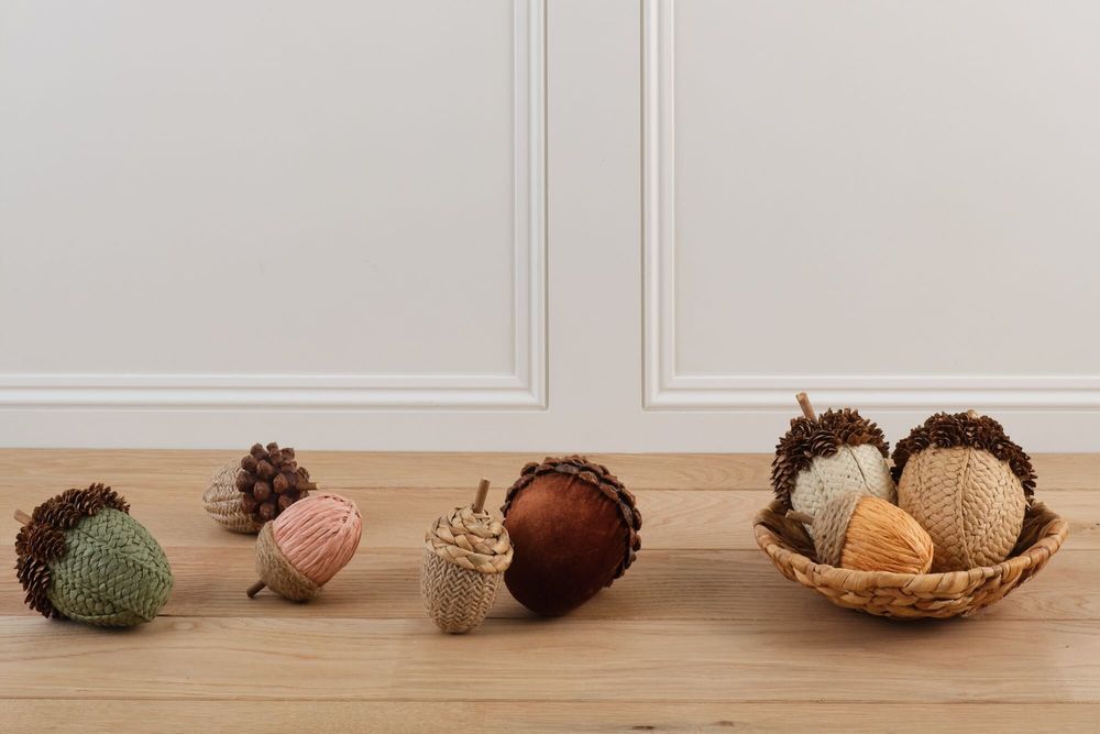 Other Christmas decorations - Neutral Acorns (Set of 3) - WE LOVE SEASONS