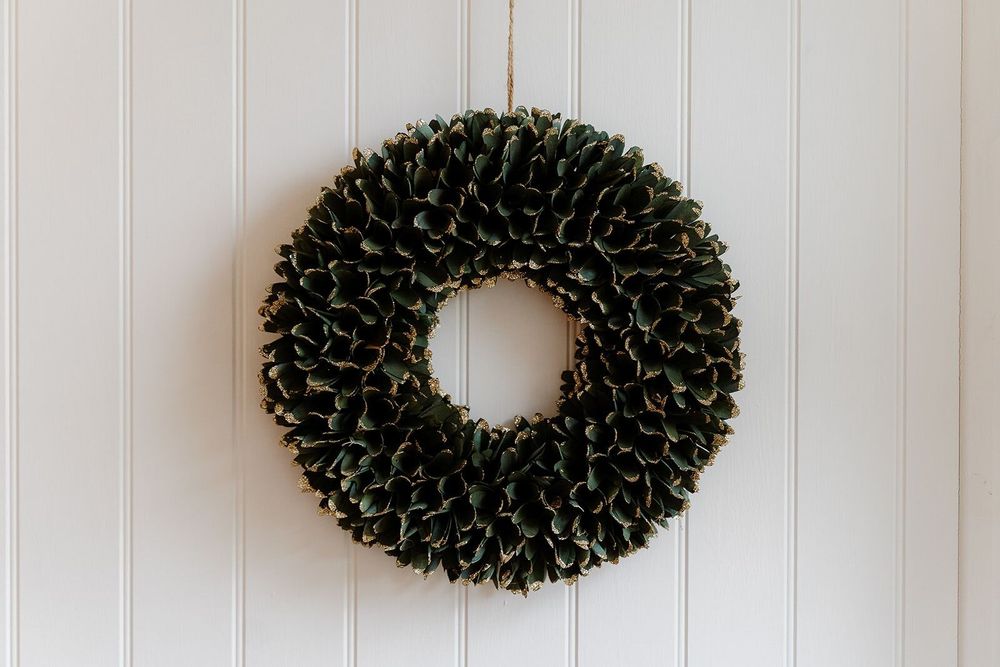 Other Christmas decorations - Sparkly Christmas Wooden Wreath - WE LOVE SEASONS