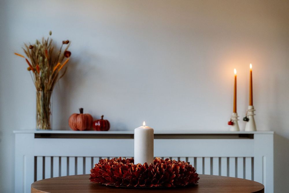 Decorative objects - Sparkly Orange Autumnal Wooden Wreath - WE LOVE SEASONS