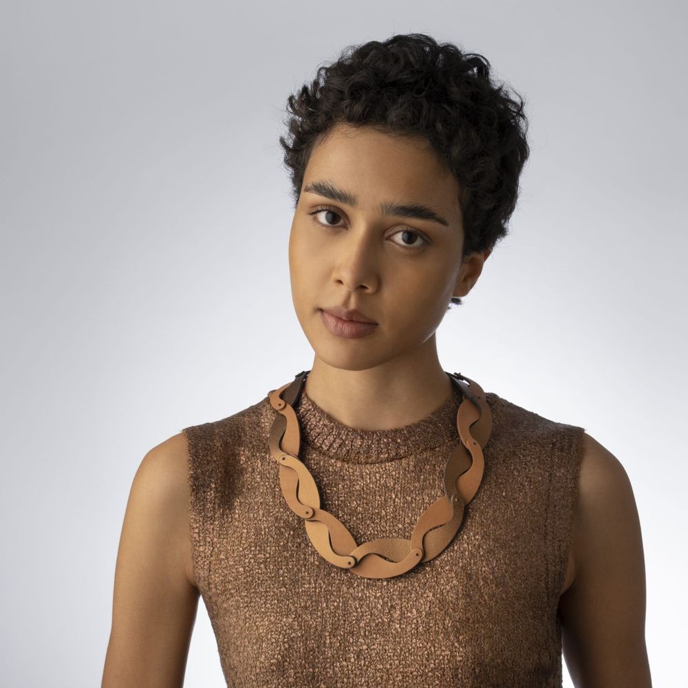 Leather goods - Yin Yang Necklace - C.KARAKALPAKI