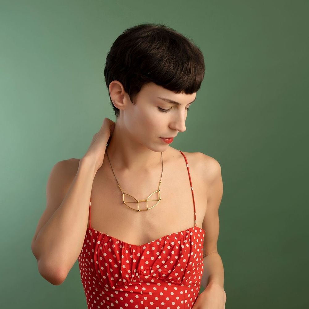 Jewelry - Architectural Necklace - Silver chain - C.KARAKALPAKI