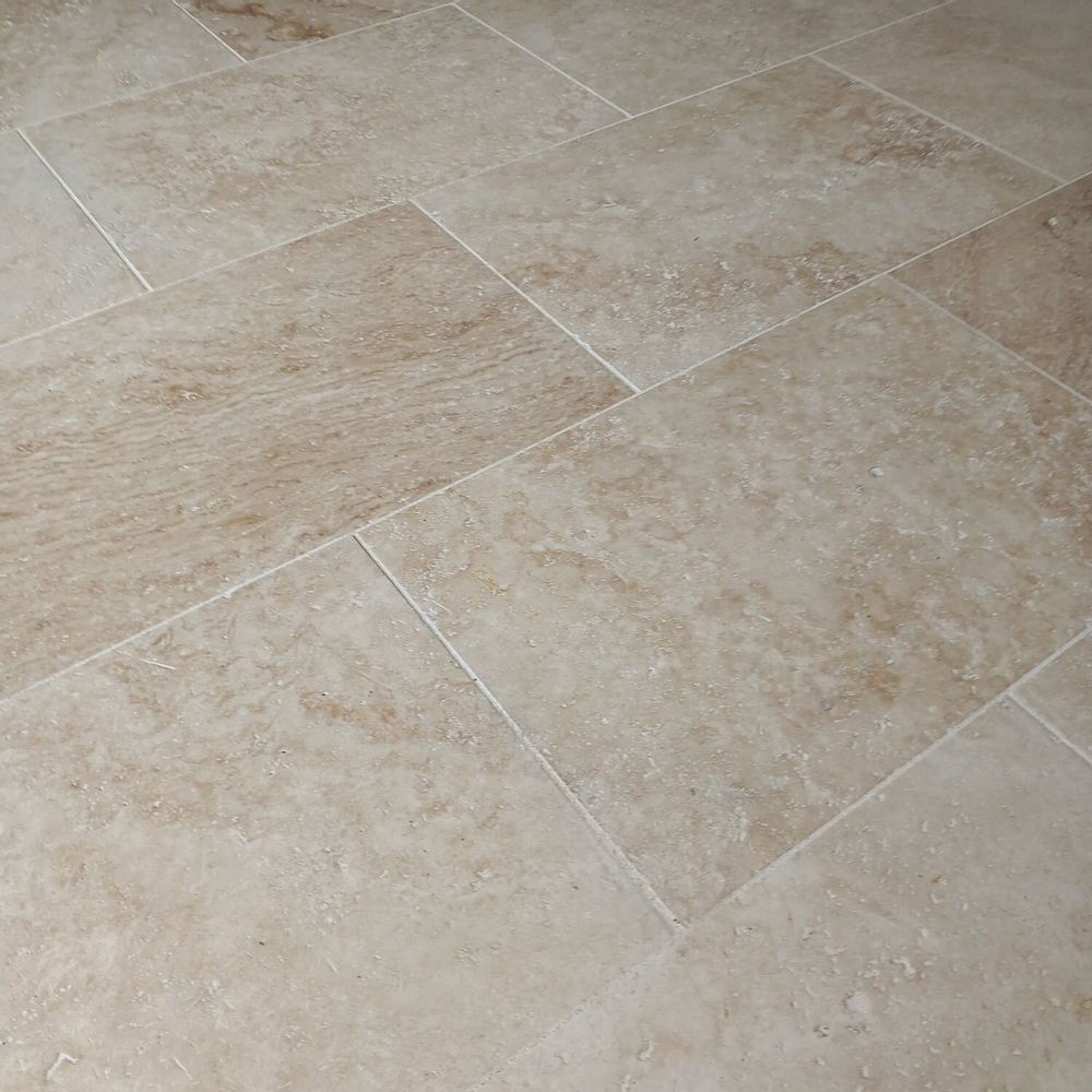 Crockery - Premium Light Travertine Tile - 61cm x 40.6cm, 1.2cm - LIGERIO