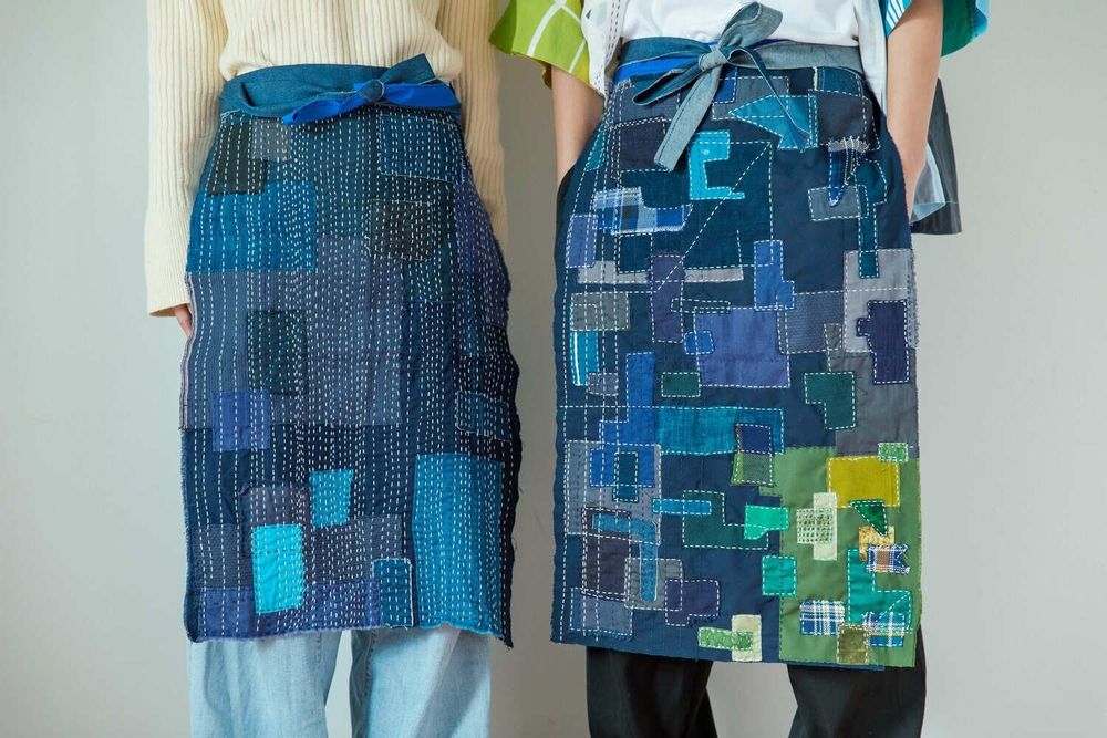 Aprons - Japanese Apron "Maekake" - POINTS,LIGNES ET PLANS