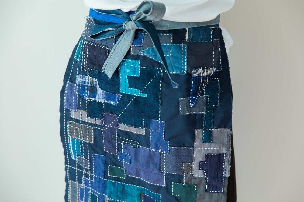 Aprons - Japanese Apron "Maekake" - POINTS,LIGNES ET PLANS