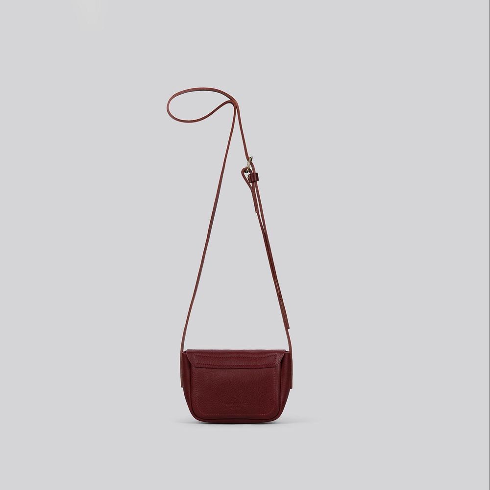 Bags and totes - Betty - Mini crossbody Leather bag in Grainy Merlot - MIMI BERRY