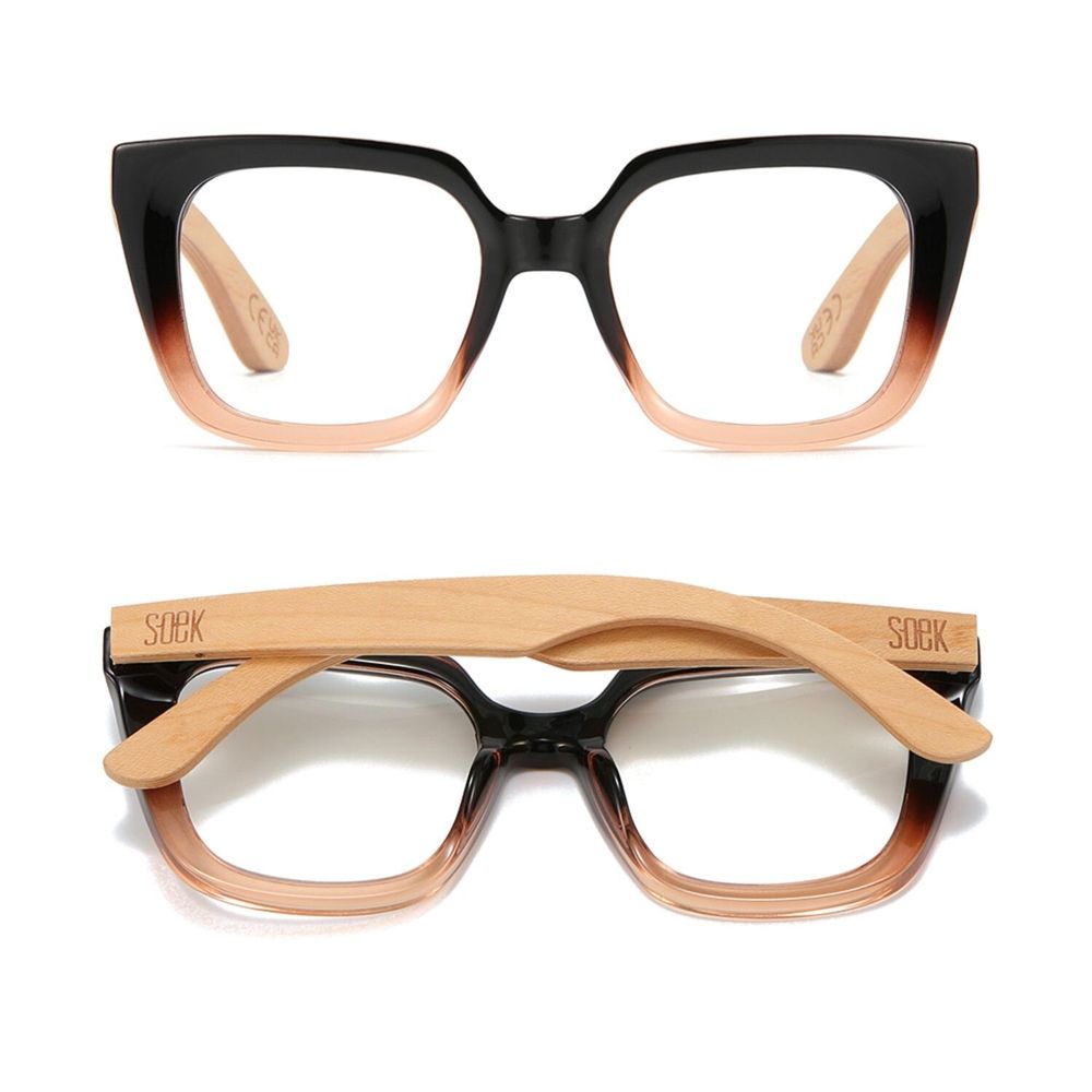 Glasses - SOLUNA OMBRE l Reader l Blue Light Magnifying - SOEK SUSTAINABLE WOOD & PLANT BASED EYEWEAR