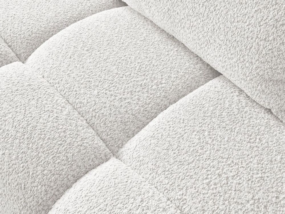 Canapés - Canapé d'angle fixe ALYA tissu bouclette - BOBOCHIC PARIS