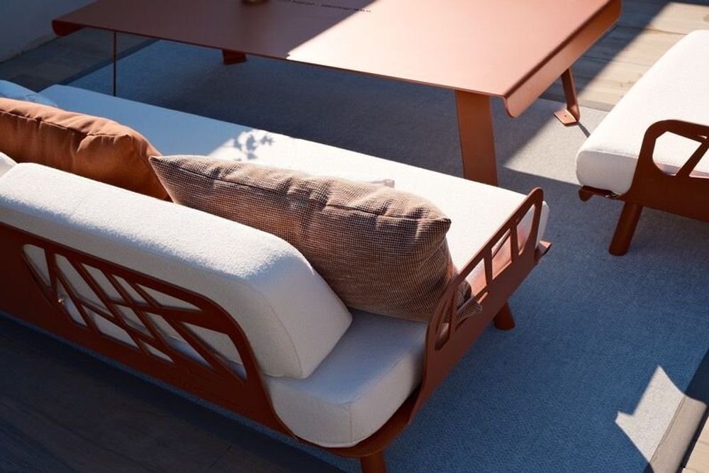 Lawn sofas   - Outdoor LOUNGE BENCH - MOUSSES ETOILES