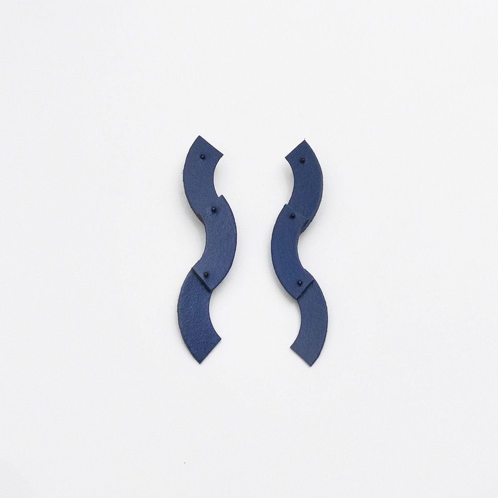 Leather goods - Quarter Circles Earrings - C.KARAKALPAKI