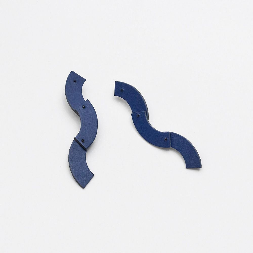 Leather goods - Quarter Circles Earrings - C.KARAKALPAKI