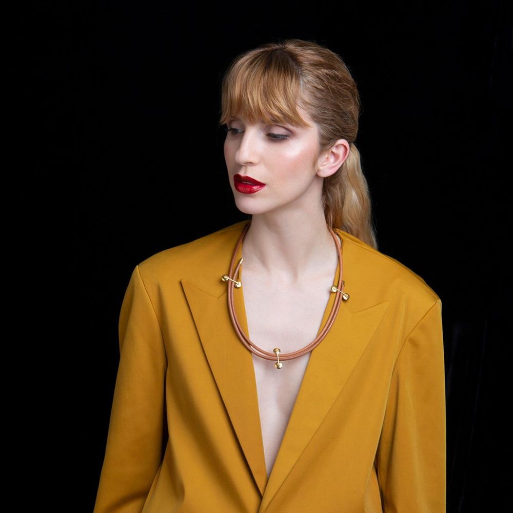 Leather goods - Polyline Necklace - C.KARAKALPAKI