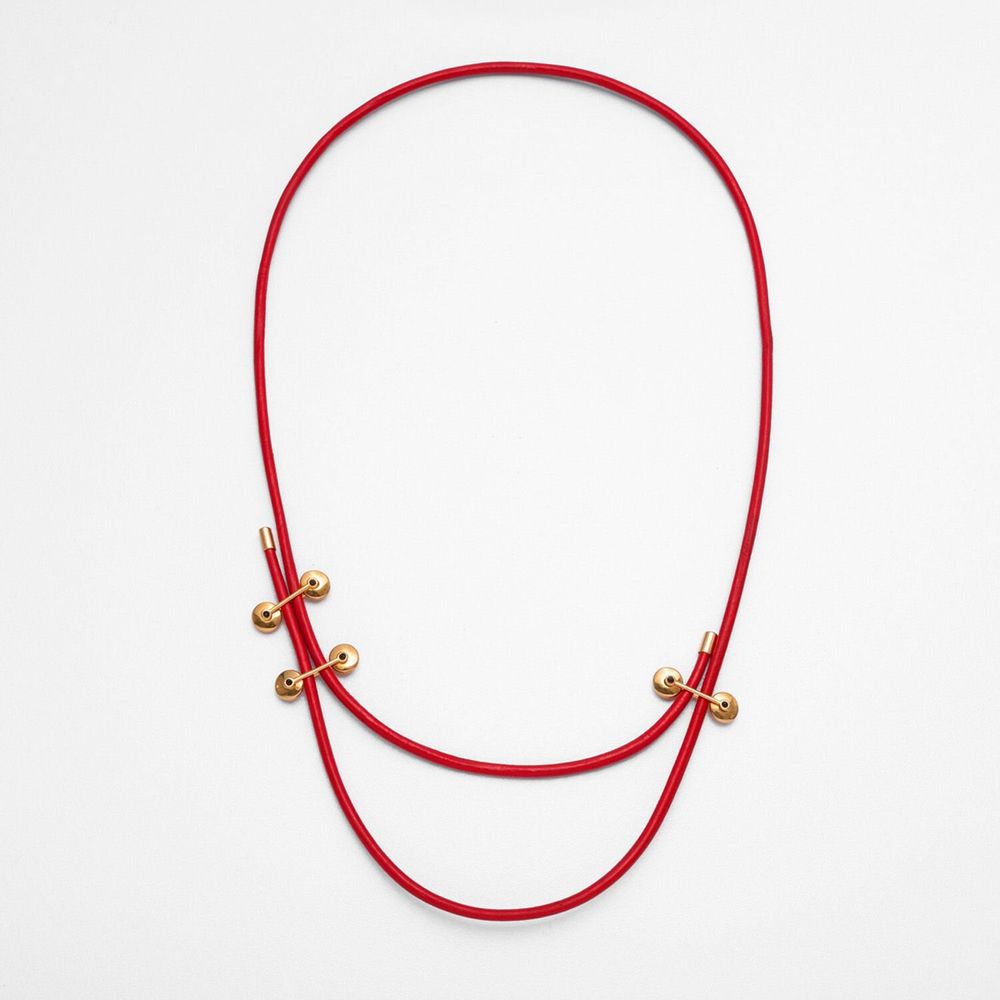 Leather goods - Polyline Necklace - C.KARAKALPAKI