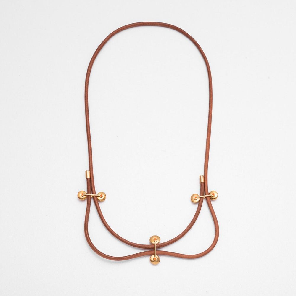 Leather goods - Polyline Necklace - C.KARAKALPAKI