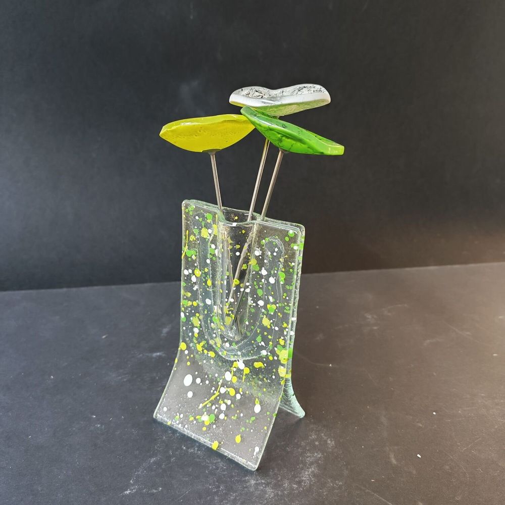 Vases - Petit ensemble de vases en combinaison de couleurs vert pomme-jaune av - CARNEOL GLASS