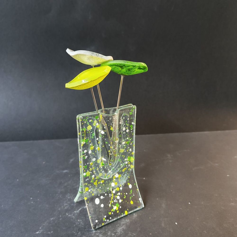 Vases - Petit ensemble de vases en combinaison de couleurs vert pomme-jaune av - CARNEOL GLASS