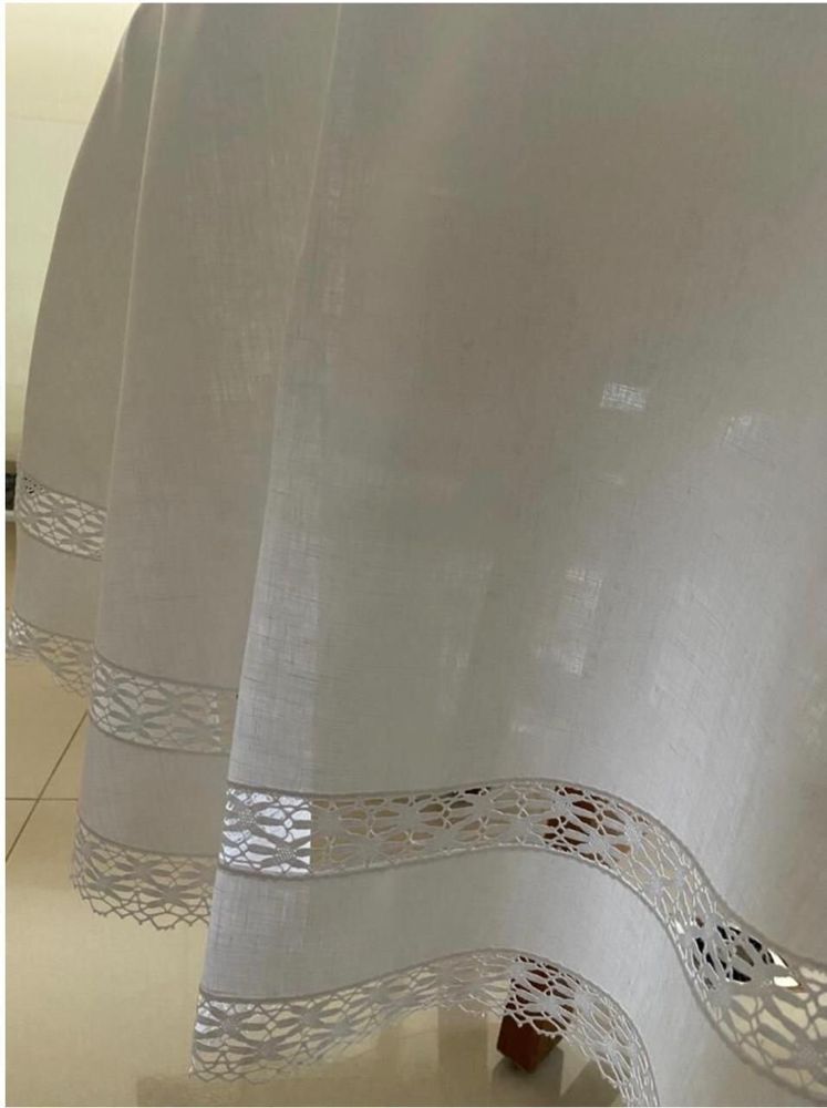 Nappes - Grande Nappe en lin modele Entremeada Ecru - RENDAR