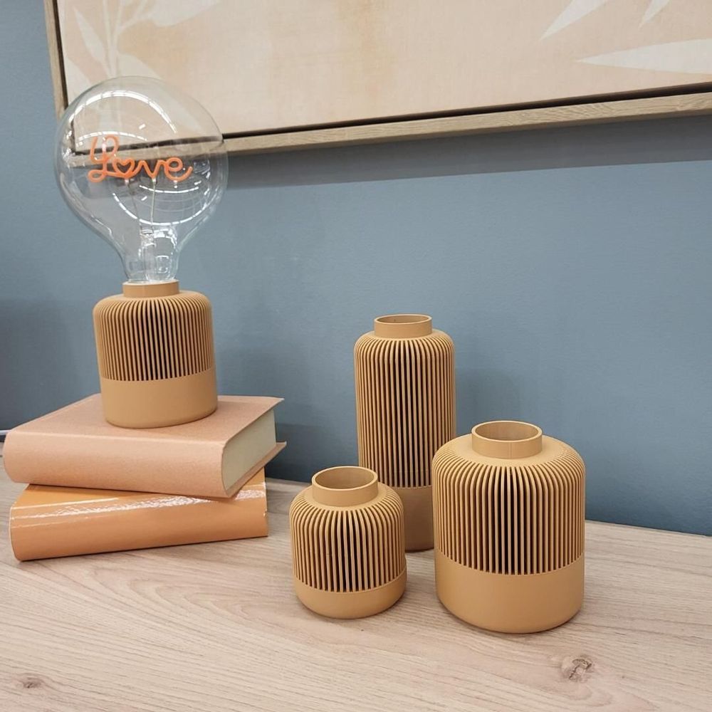Vases - Triplette de vases emboîtables en 3D - Décoration intérieur desing - CRÉA-TH