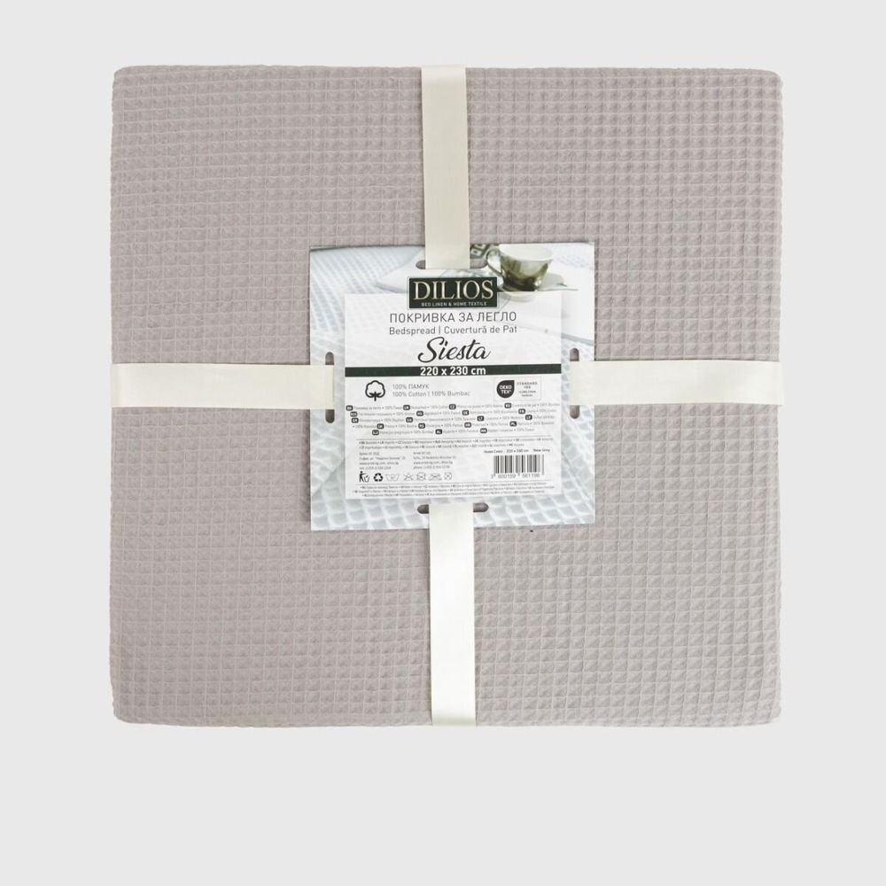 Throw blankets - Bedspread SIESTA 160X230cm, Grey - DILIOS