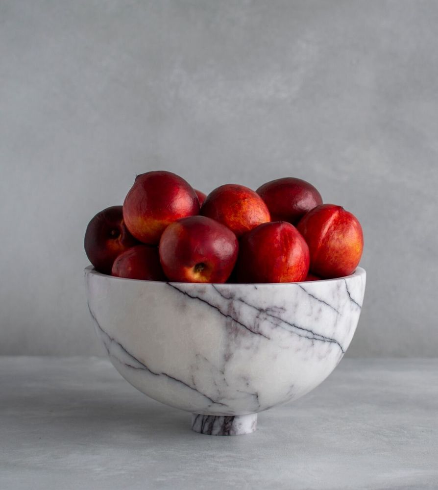 Plats et saladiers - LILAC MARBLE FRUIT BOWL - KIWANO CONCEPT