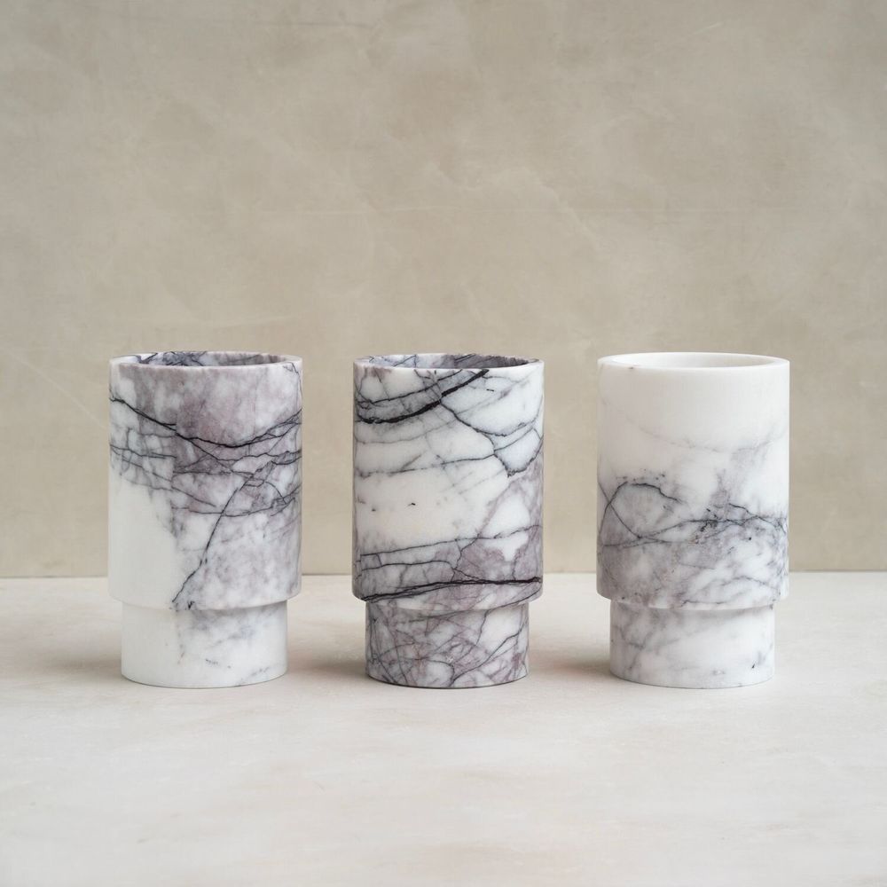 Platter and bowls - WHITE LILAC MARBLE VASE - WINE COOLER - KIWANO CONCEPT