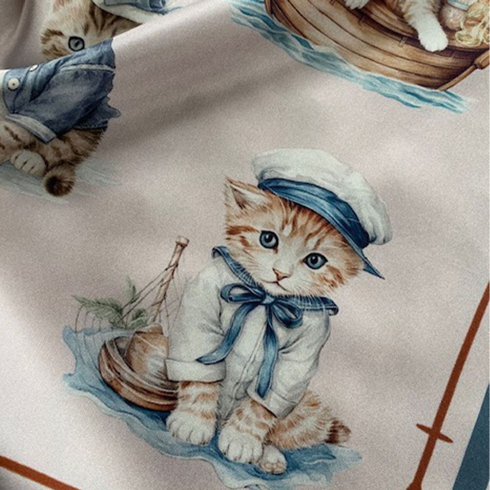 Foulards et écharpes - Foulard pour chat marin 45x45 cm - RALUFINEART
