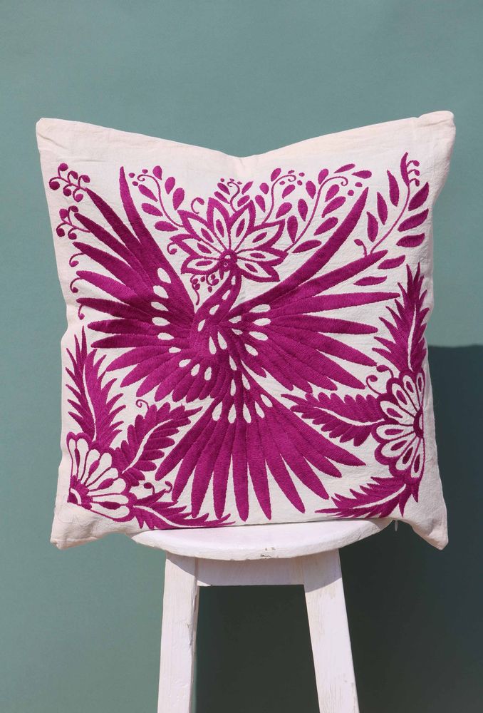 Fabric cushions - Mexican embroidered cushions - Tenangos - P.I. PROJECT