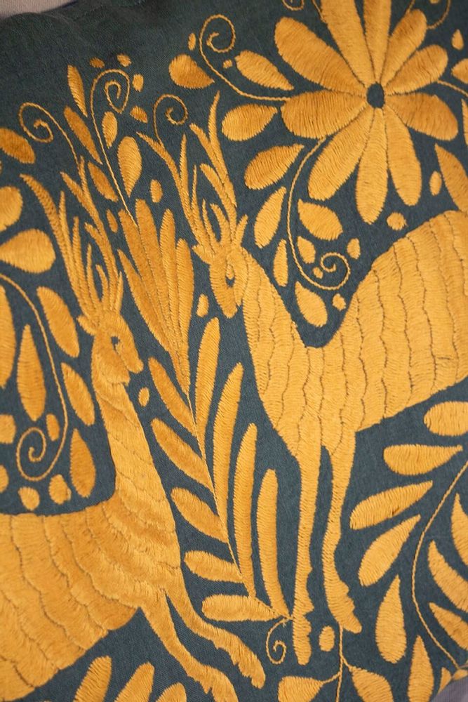 Fabric cushions - Mexican embroidered cushions - Tenangos - P.I. PROJECT