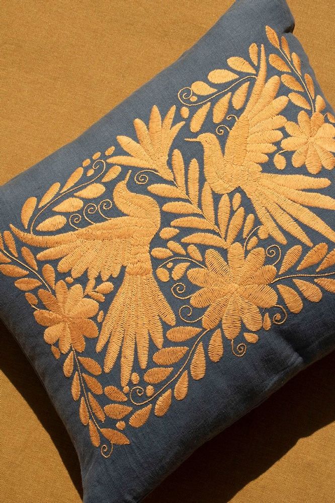 Fabric cushions - Mexican embroidered cushions - Tenangos - P.I. PROJECT