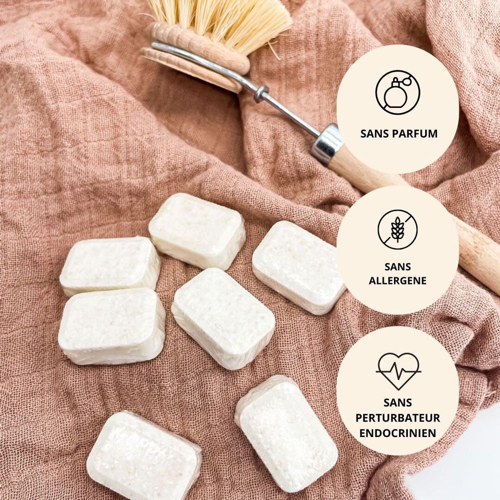 Savons - Pot de tablettes lave-vaisselle – Rechargeable & naturelles - HOSANE