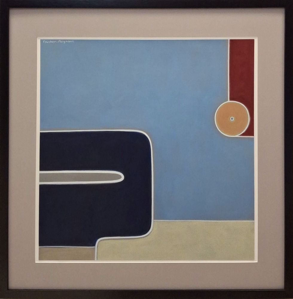 Tableaux - acrylique sur papier encadrée 65cm x 65 cm - FOUCHER-POIGNANT