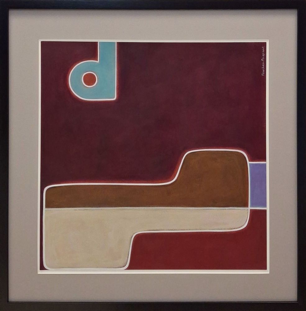 Tableaux - acrylique sur papier encadrée 65cm x 65 cm - FOUCHER-POIGNANT