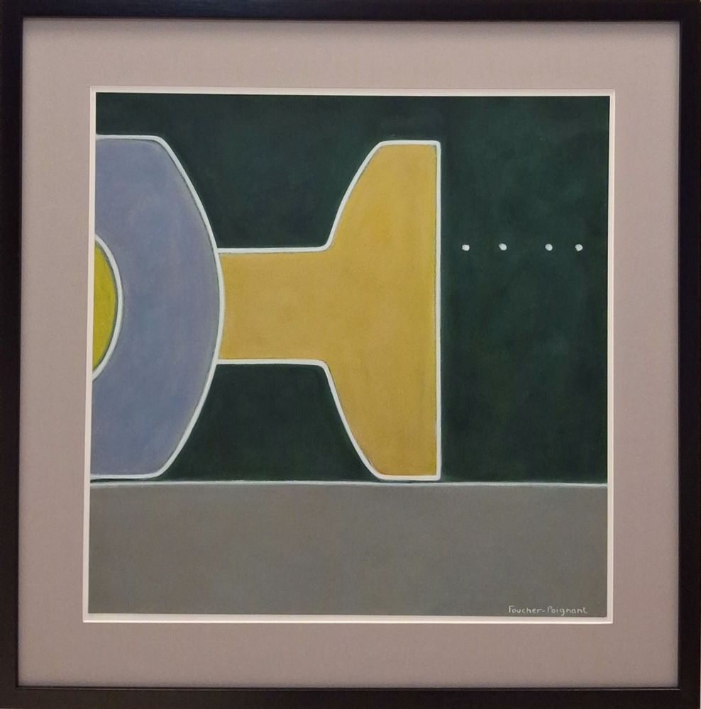 Tableaux - acrylique sur papier encadrée 65cm x 65 cm - FOUCHER-POIGNANT