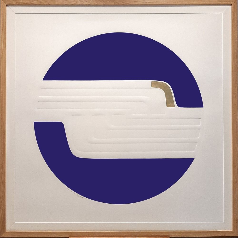 Tableaux - gravure, gaufrage, feuille d'or 120 cm x 120 cm - FOUCHER-POIGNANT