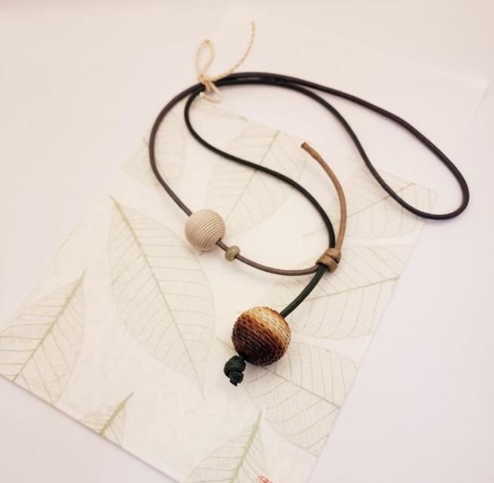 Gifts - [HONG HYUN-JEONG HANJI CRAFT STUDIO] Jiseung Necklace - KCDF