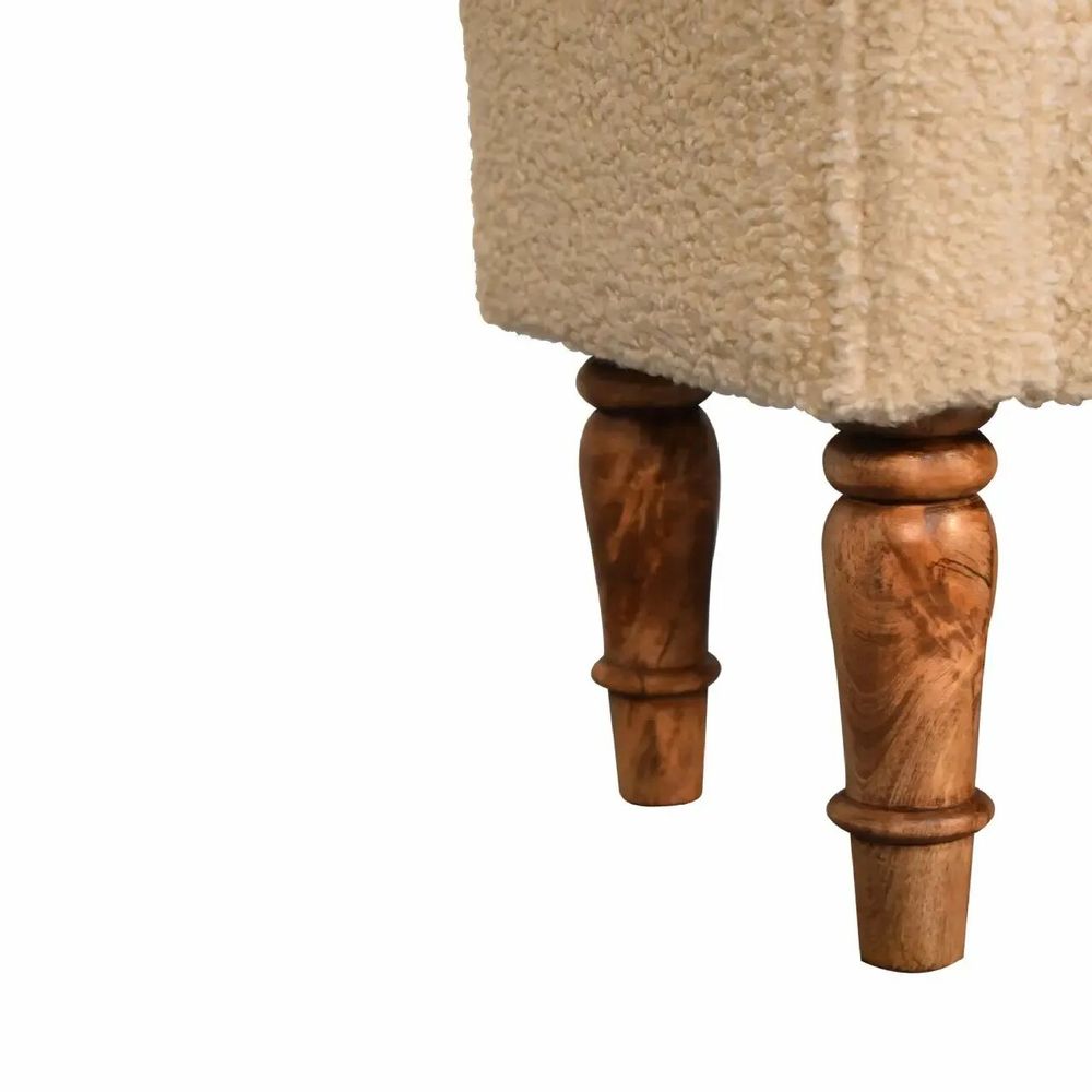 Bancs - Artisan Furniture Banc Bouclé Crème, Rembourré, Tissu Bouclé, Crème - ARTISAN FURNITURE