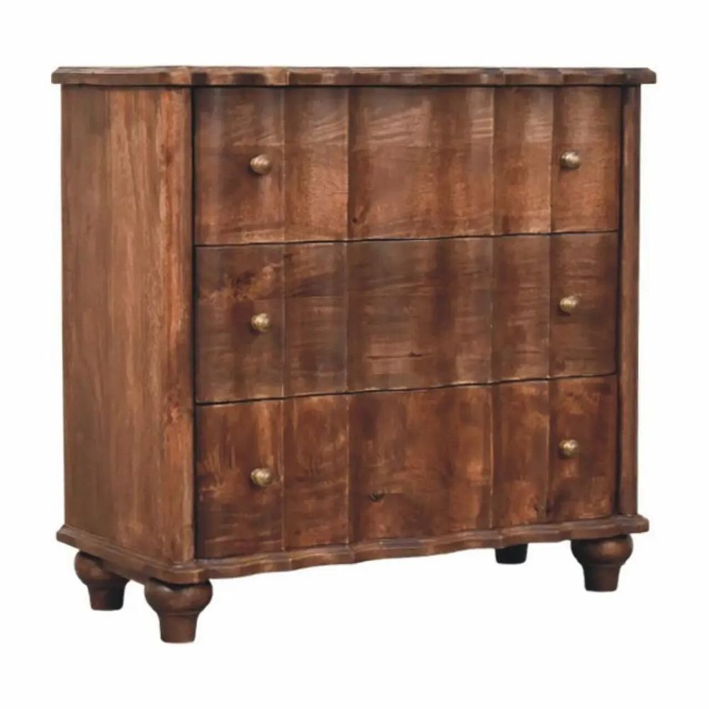 Chests of drawers - Artisan Furniture Solid Wood Camille Chest, 3 Drawers, Brown - ARTISAN FURNITURE