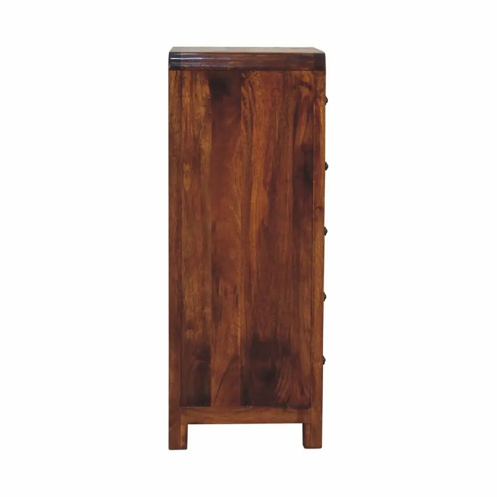 Chiffonniers - Artisan Furniture Commode Haute Aspen en Bois Massif, 5 Tiroirs avec Pieds, Marron - ARTISAN FURNITURE