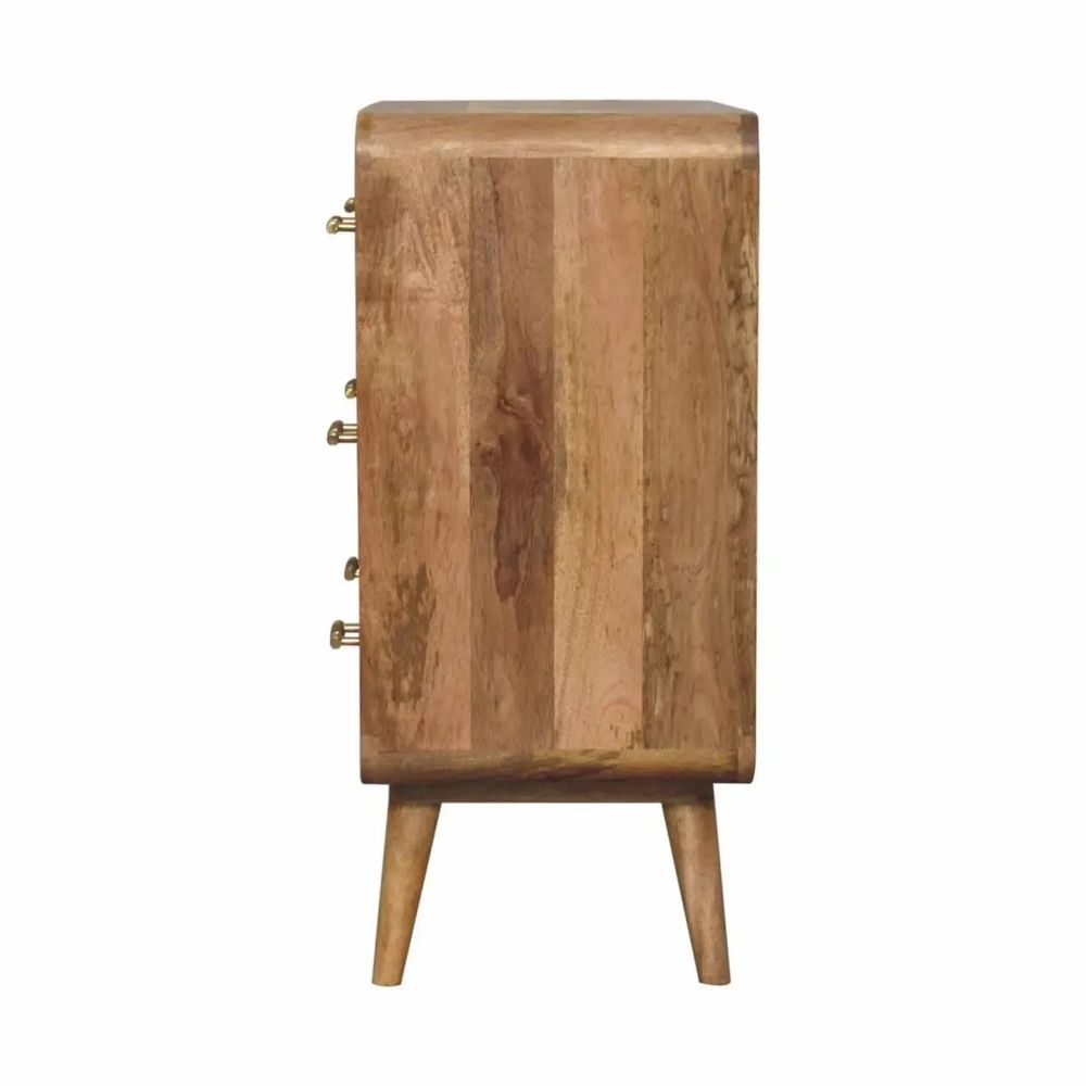 Chiffonniers - Artisan Furniture en bois massif à rainures T-bar Commode, 3 Tiroirs, Marron - ARTISAN FURNITURE