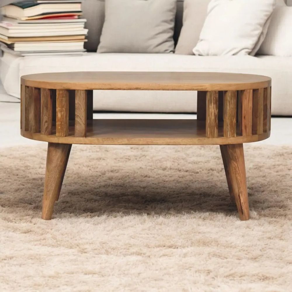 Tables basses - Artisan Furniture en bois massif Mini Ariella Table basse, Open Niche, Beige - ARTISAN FURNITURE