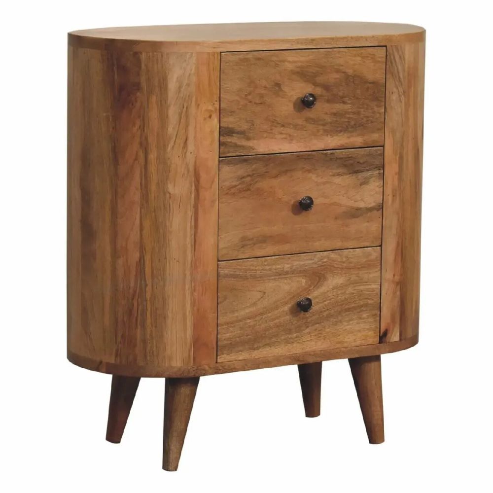 Buffets - Artisan Furniture en bois massif Mini Chêne clair Armoire, 3 Tiroirs, Beige - ARTISAN FURNITURE