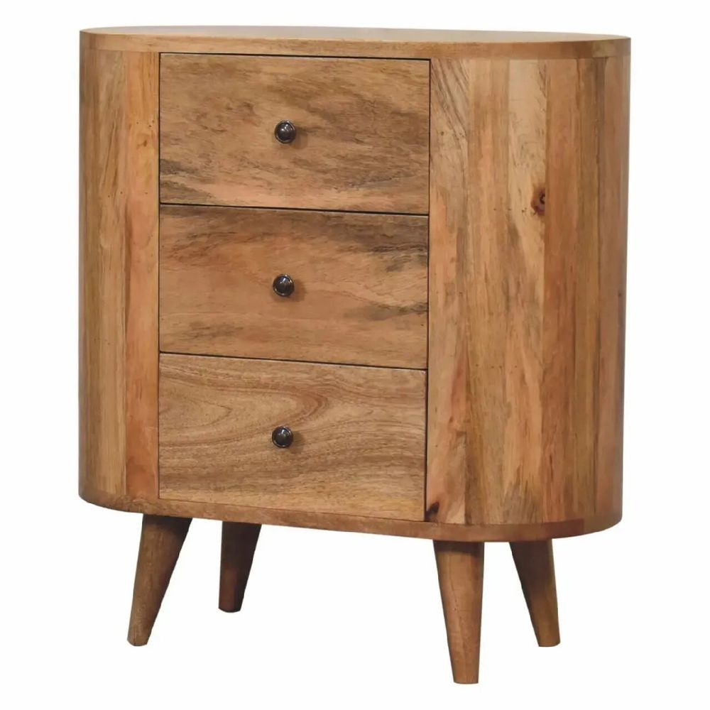 Buffets - Artisan Furniture en bois massif Mini Chêne clair Armoire, 3 Tiroirs, Beige - ARTISAN FURNITURE
