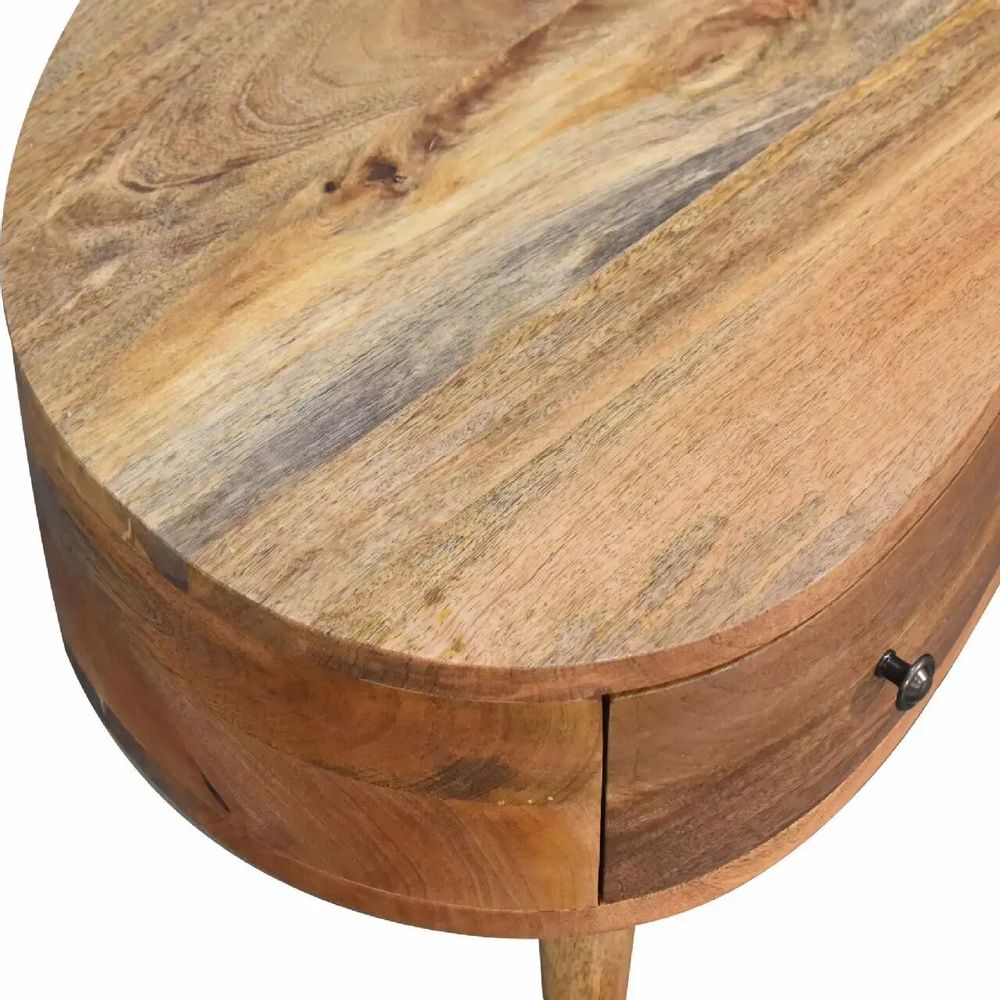 Tables basses - Artisan Furniture en bois massif Mini Chêne clair Ondulé Table basse, 1 Tiroir et Niche ouverte, Pieds nordiques, Chêne clair, Marron - ARTISAN FURNITURE