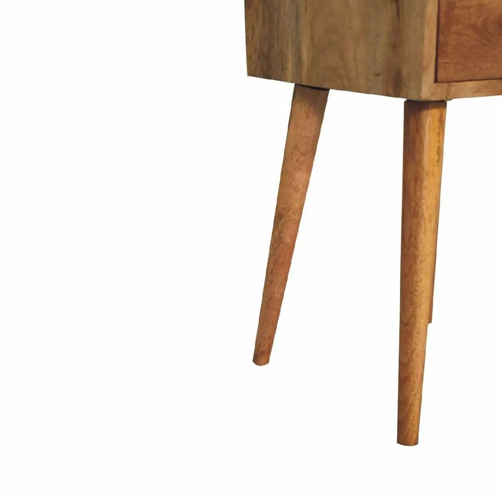 Tables de nuit - Artisan Furniture en bois massif Mini Chêne clair Table de chevet, 2 Tiroirs, Beige - ARTISAN FURNITURE