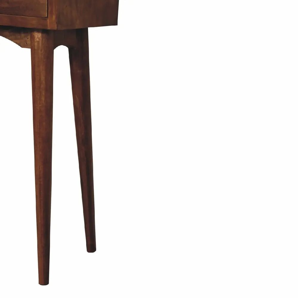 Consoles - Artisan Furniture en bois massif Mini Commodenut Hallway Console, 2 Tiroirs, Pieds nordiques, Commodenut, Marron - ARTISAN FURNITURE