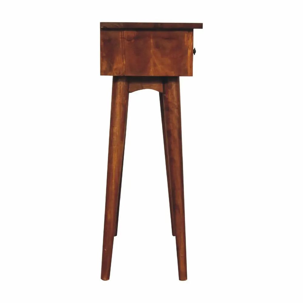 Consoles - Artisan Furniture en bois massif Mini Commodenut Hallway Console, 2 Tiroirs, Pieds nordiques, Commodenut, Marron - ARTISAN FURNITURE