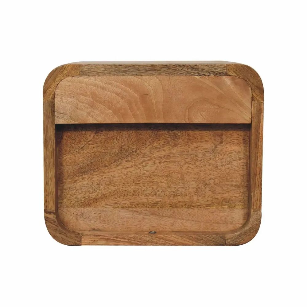 Tables de nuit - Artisan Furniture en bois massif Mini Courbe Chêne clair Suspendu Table de chevet, 2 Tiroirs, Beige - ARTISAN FURNITURE