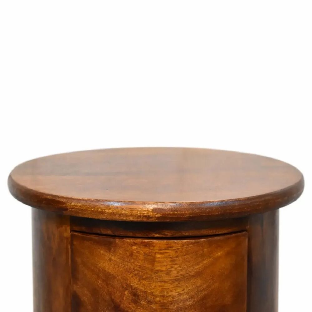 Chiffonniers - Artisan Furniture en bois massif Mini Drum Commode, 2 Tiroirs, Commodenut, Marron - ARTISAN FURNITURE